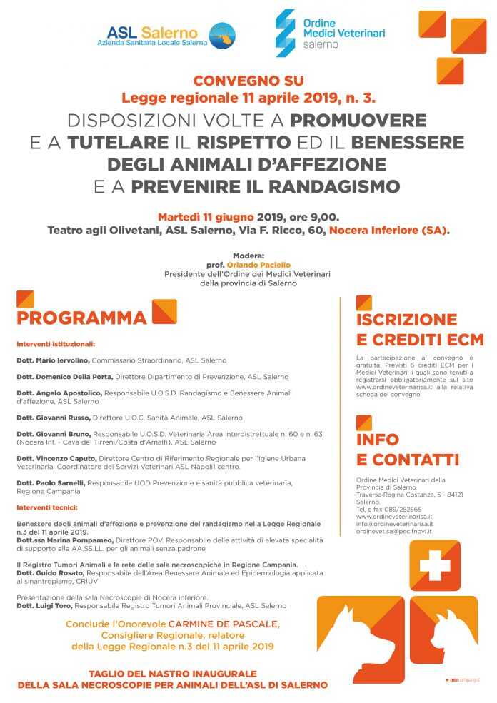 Locandina cvonvegno animali di affezione