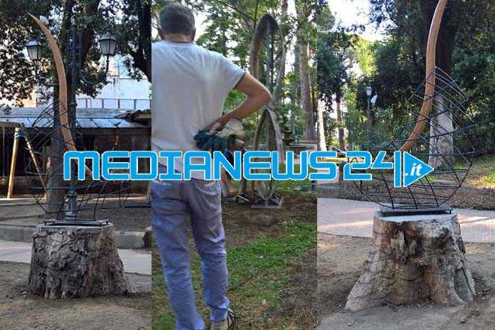 Angri – Completate le istallazioni delle cinque opere nei Giardini di Villa Doria
