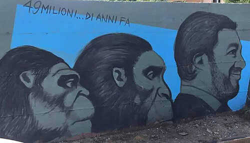 Baronissi, Valiante fa rimuovere murales contro Salvini