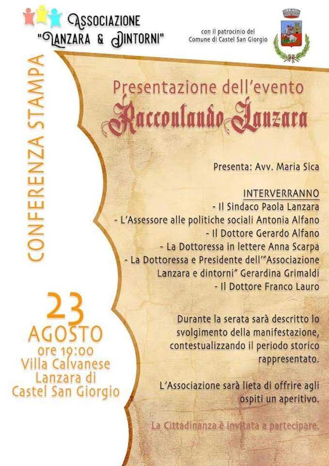 Castel San Giorgio, Raccontando Lanzara, evento di rievocazione storica