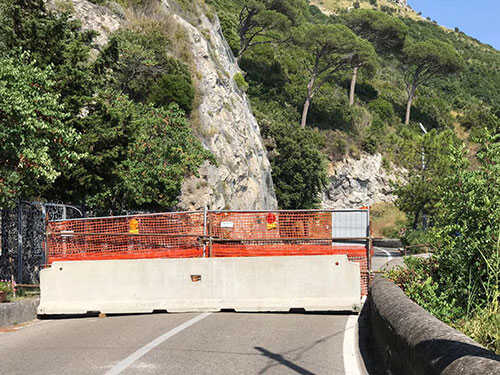 163 Amalfitana, riaprirà domani il tratto Capo d’Orso: senso unico alternato
