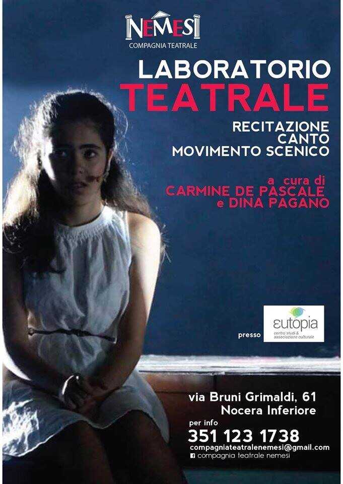 Nocera Inferiore: tutto pronto per il laboratorio teatrale promosso dalla Compagnia Nemesi
