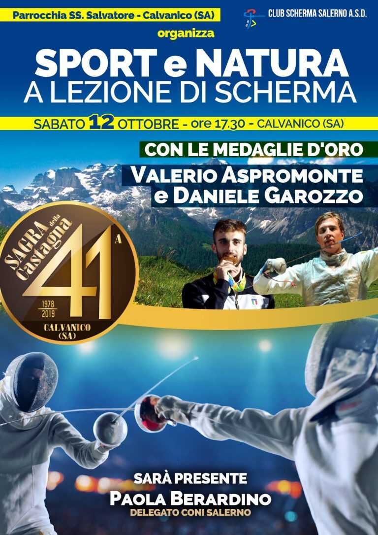 ASSALTO DI SCHERMA: LABORATORIO PER ADULTI E BAMBINI DOMANI ALLA SAGRA DEL CASTAGNO DI CALVANICO