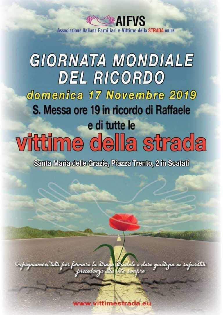 Scafati: una messa per ricordare Raffaele Manna nella giornata mondiale delle vittime della strada
