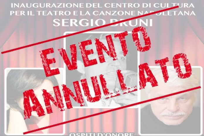 Angri – Il maltempo ferma il taglio del nastro del “Centro di Cultura per il Teatro e La Canzone Napoletana”