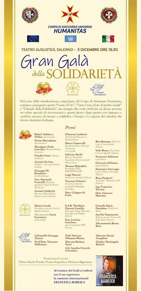 Gran Galà della Solidarietà, ecco i premiati