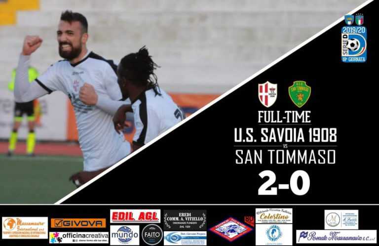 Savoia-San Tommaso 2-0, vittoria con testa e cuore