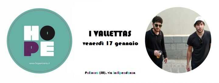 Palinuro. I Vallettas dal vivo alla vineria Hope