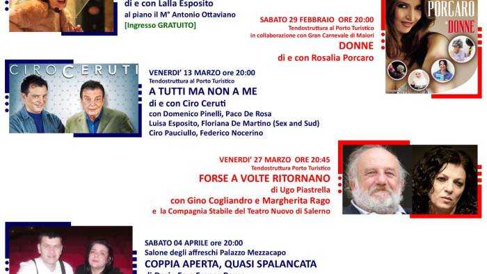Maiori. Al via la III edizione della stagione teatrale “Enzo Sarno”