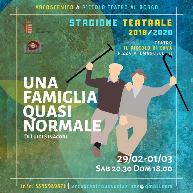 Cava de’ Tirreni. A Il Piccolo una nuova commedia di Luigi Sinacori: ‘Una famiglia quasi normale’