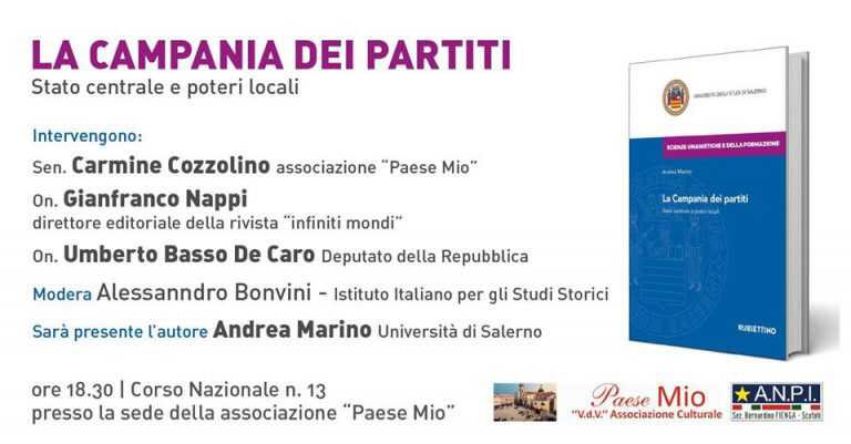 “La Campania dei partiti”, presentazione del libro di Andrea Marino a Scafati