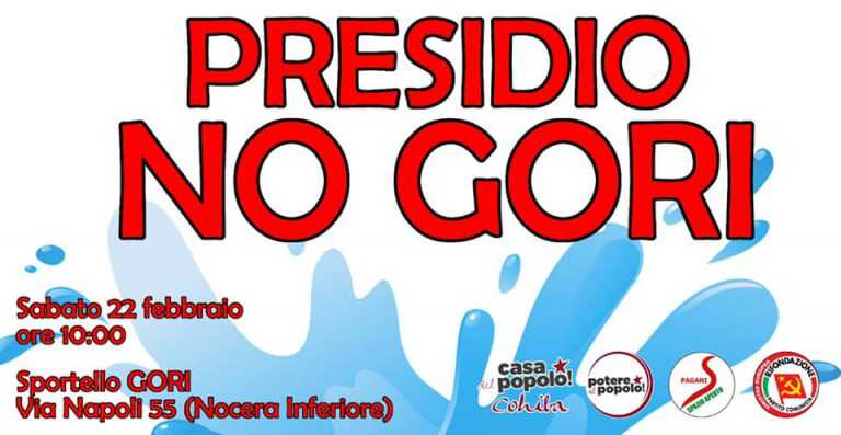 No Gori, sabato sarà tempo di presidio