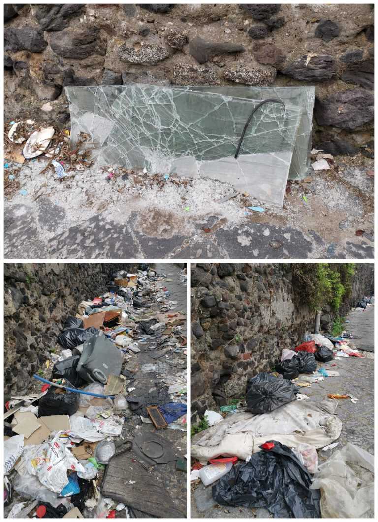 Ercolano: il degrado rifiuti a pochi passi dal Parco Archeologico
