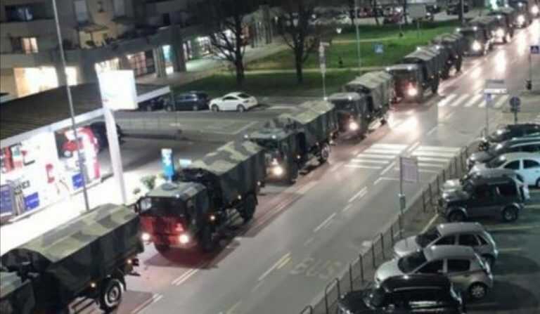 Coronavirus: Drammatica la scena dei camion con le bare dell’esercito a Bergamo