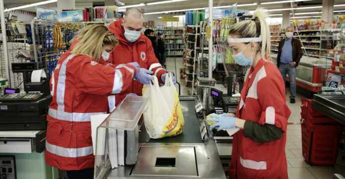 Mestre, Coronavirus : Attivo il servizio della Croce Rossa di consegna spesa e farmaci a domicilio - La spesa al supermercato