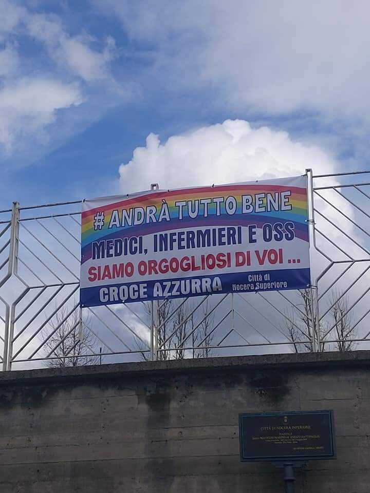 Coronavirus Nocera Inferiore – lo striscione che piace a tutti