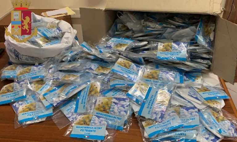 Coronavirus – Trecentonovantamila mascherine e 57 mila prodotti igienizzanti irregolari sequestrati