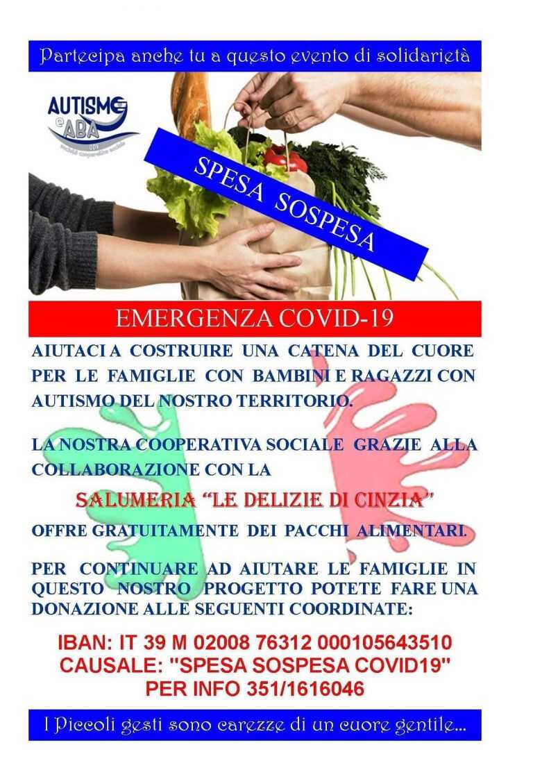 Coronavirus – Pagani – Autismo Aba e la spesa sospesa