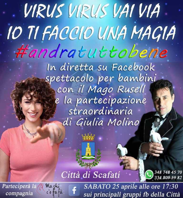 Scafati – Uno spettacolo per bambini in diretta Fb. Guest star Giulia Molino