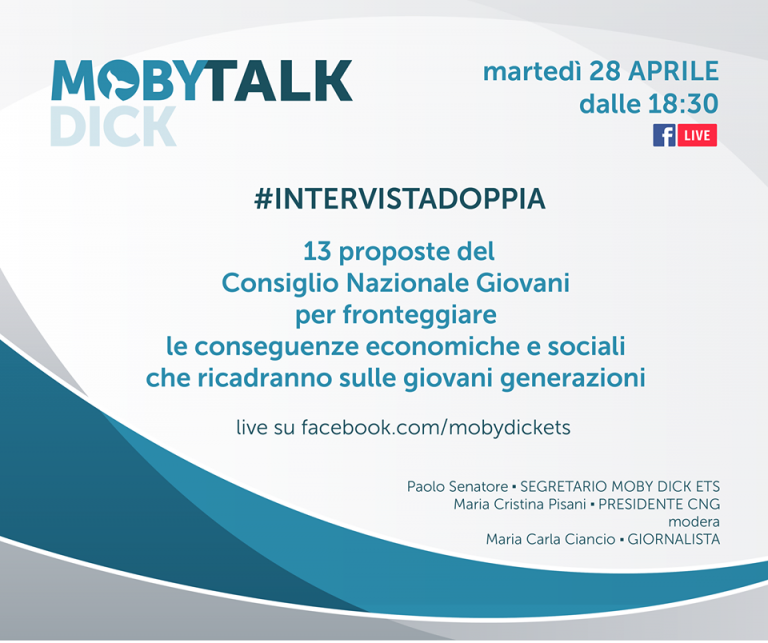 L’associazione Moby Dick intervista Maria Pisani, presidente del Consiglio Nazionale Giovani L’associazione Moby Dick intervista Maria Pisani, presidente del Consiglio Nazionale Giovani