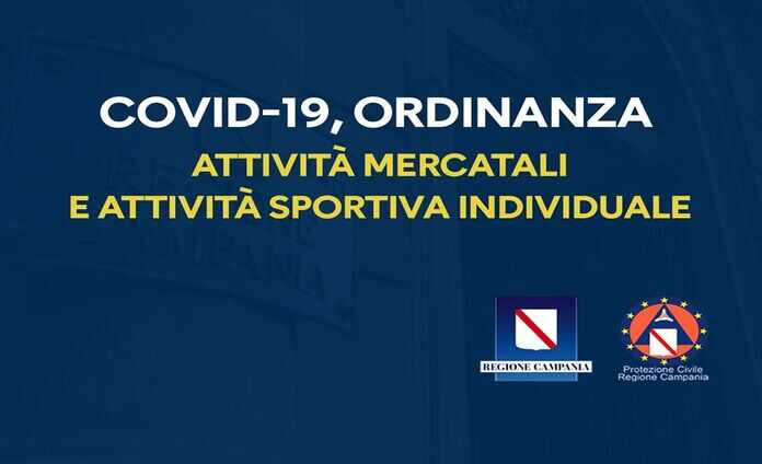 Coronavirus Campania – Nuova ordinanza regionale, ancora misure per lo sport e mercati