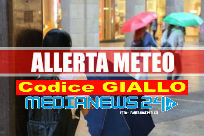 Allerta meteo “Giallo” – Piogge e temporali in arrivo domani 4 agosto in Campania