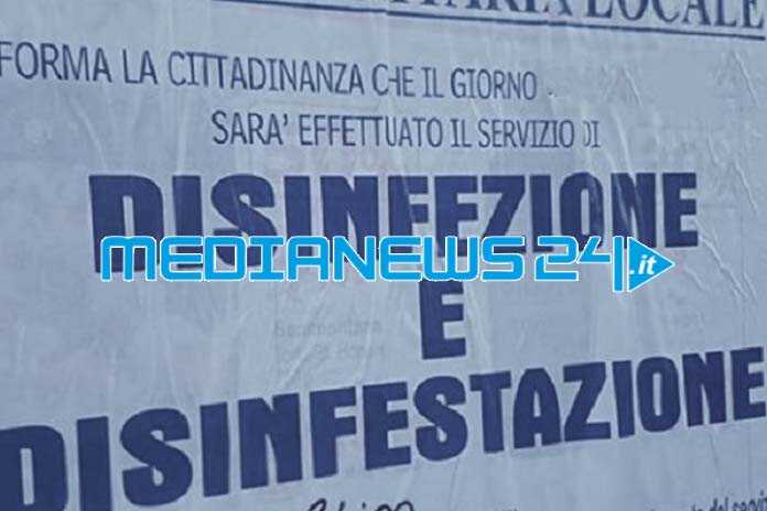 Angri – Disinfestazione su tutto il territorio comunale