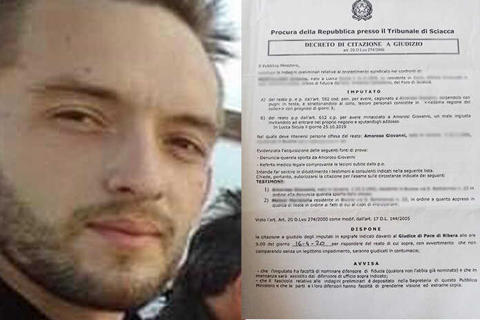 Giovanni Amoroso, minacciato e aggredito al via il processo per il suo aggressore