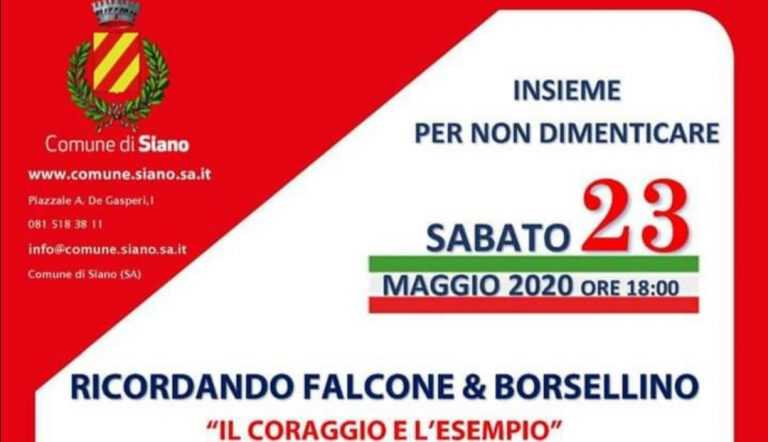 Siano – Sabato 23 maggio ore 18 – flashmob per ricordare il 28esimo anniversario delle stragi di Capaci e via d’Amelio