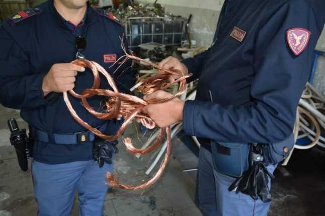 Napoli – Controlli ai depositi, sequestrati seicento chili di rame