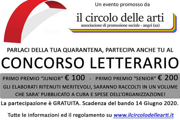 Angri – Nasce il 1° Concorso letterario Nazionale per raccontare la Pandemia