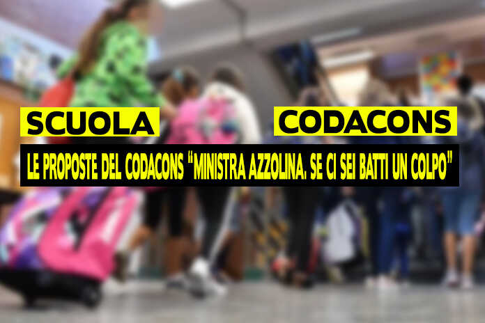 Codacons – Ministra Azzolina “Se ci sei batti un colpo”, senza scuola stia più’ tranquilla