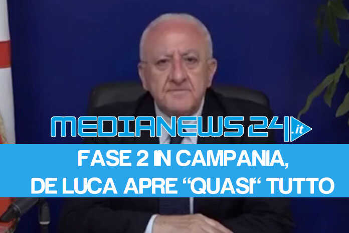 Regione Campania – Il Presidente De Luca ha firmato ordinanza n.55 – Vedi in dettaglio