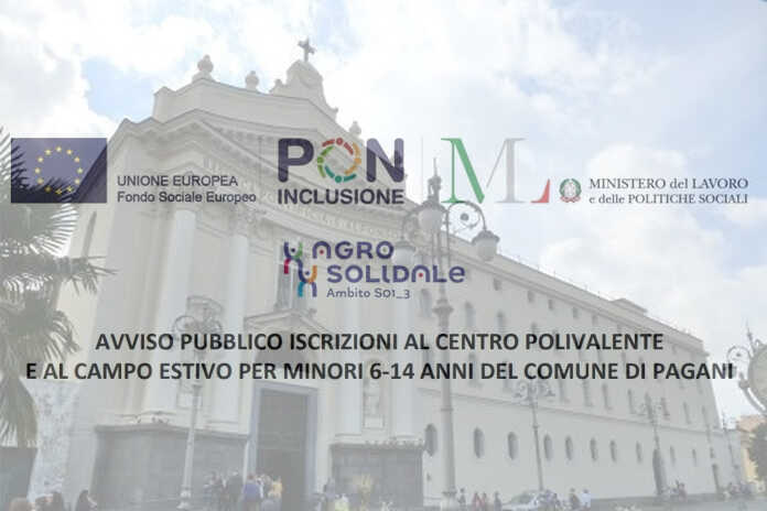 Pagani – Al via le iscrizioni per il “Centro Polivalente / Campo estivo”, riservato 6/14 anni