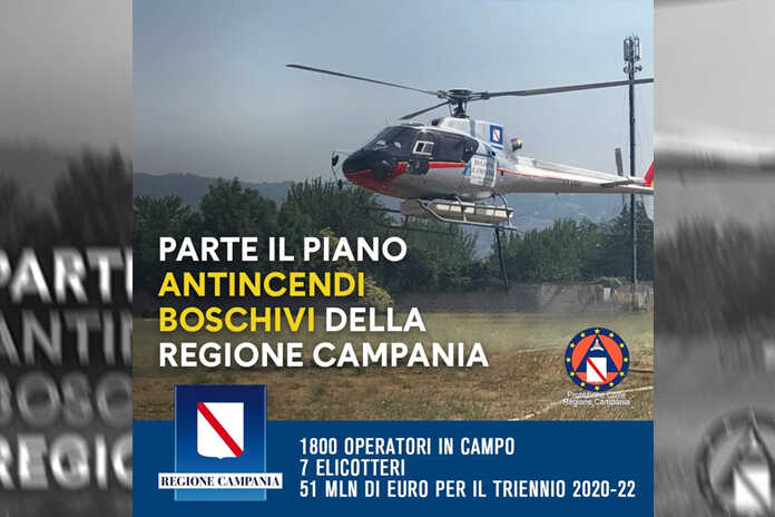 Regione Campania – Approvato il piano regionale per contrastare gli incendi boschivi