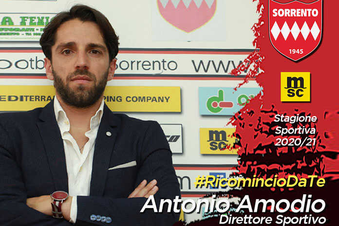 Calcio / Sorrento 1945 – Amodio, riconfermato direttore sportivo stagione  2020/21