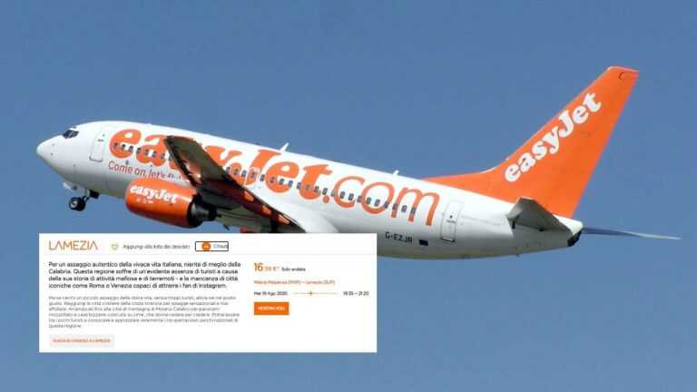 Caso EasyJet Calabria – Il Codacons chiede la chiusura del sito e denuncia alla procura