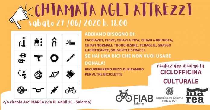 Salerno – “Chiamata agli Attrezzi” per la Ciclofficina Culturale