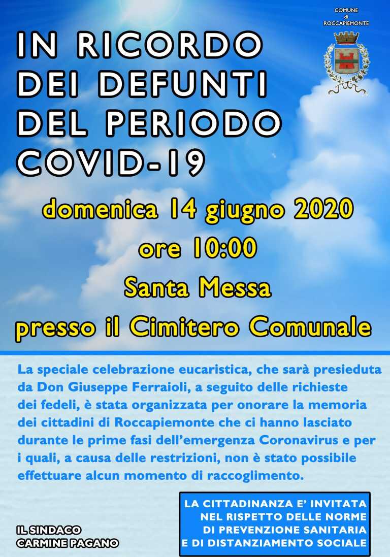 Roccapiemonte – Santa Messa per ricordare i defunti delle fasi lockdown Covid-19