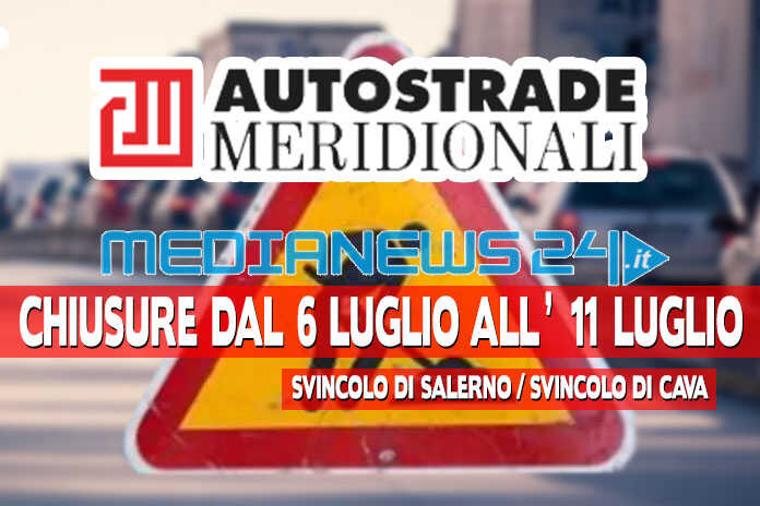 Autostrade Meridionali – A3 lavori nei tratti dal 6 all’ 11 luglio