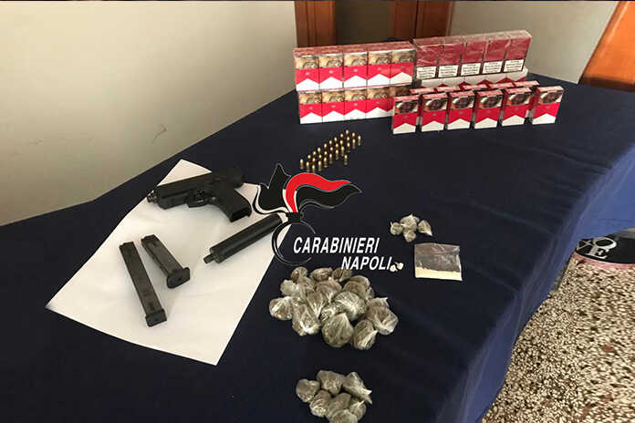Torre Annunziata – Operazione“alto impatto” sequestrate armi, droga e sigarette