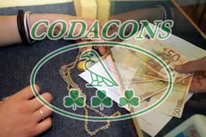 Codacons – Con la crisi cresce il ricorso a compro oro e banco dei pegni, incrementi +50%