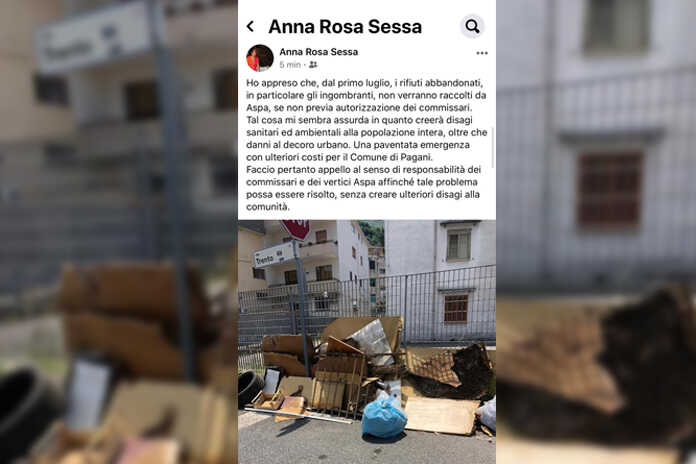 Pagani – La segnalazione di Anna Rosa Sessa in via Trento