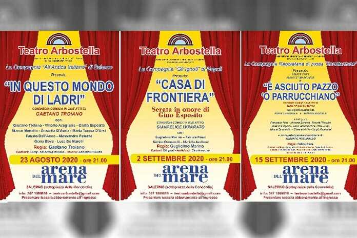 Salerno / Arena del Mare – Il teatro Arbostella onora il regista Gino Esposito con tre appuntamenti