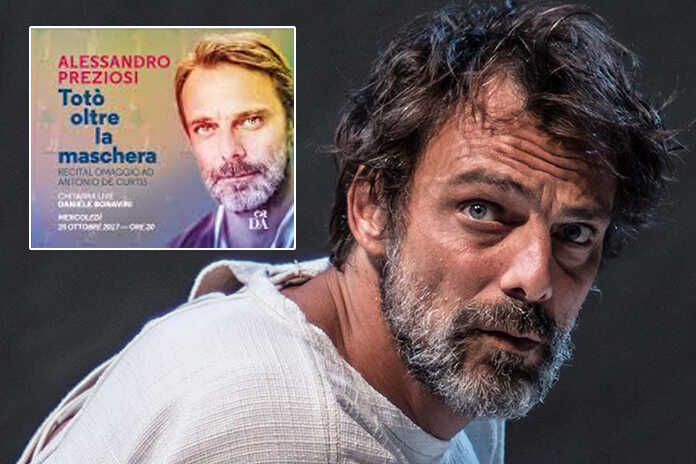 “Totò oltre la maschera”, lo spettacolo di e con Alessandro Preziosi, domani sera alle 21.30