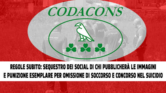 Codacons – Crema / Donna si dà fuoco e muore, passanti filmano. Regole social subito