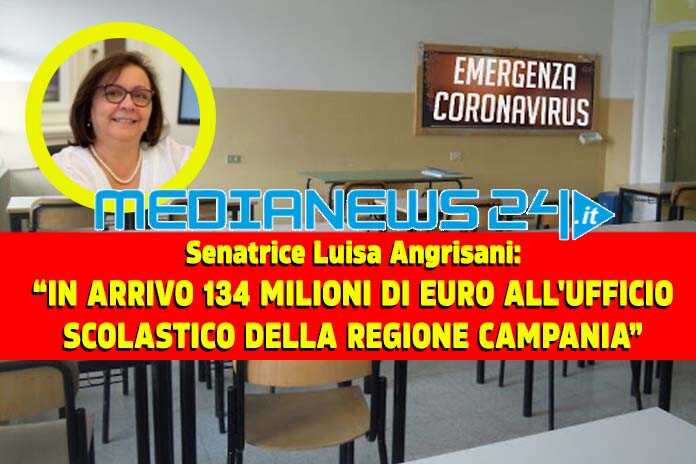 Campania, in arrivo 134 Milioni di euro per le scuole
