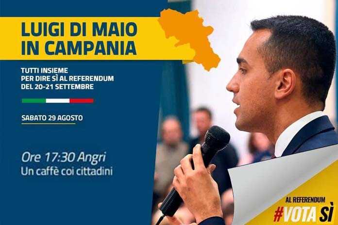 Elezioni 2020 / Angri – Il Ministro degli Esteri Luigi Di Maio arriva in città