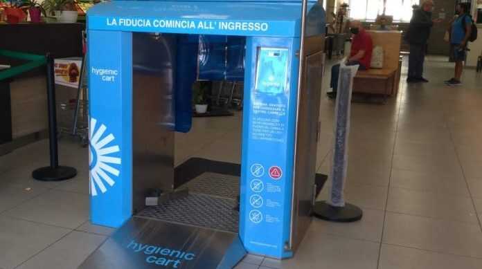 Covid: installato il primo sanificatore di carrelli prodotto a Nocera Inferiore