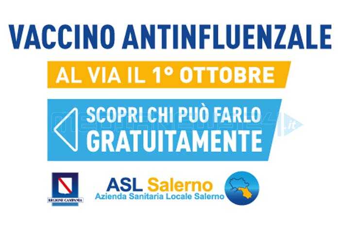 ASL Salerno – 1°ottobre al via la campagna di vaccinazione antinfluenzale 2020